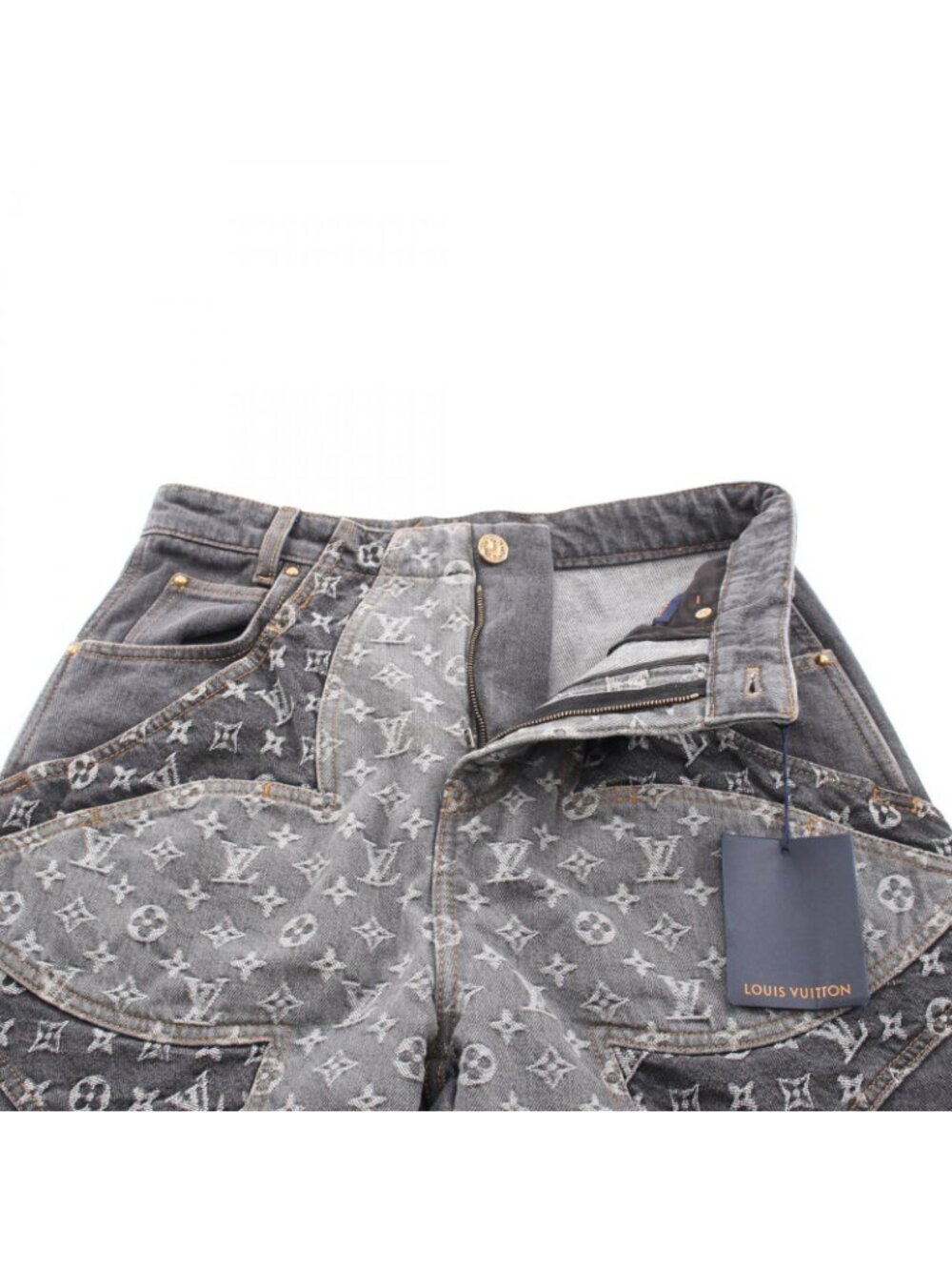 Louis Vuitton Denim Pants Monogram Flower Cotton - Gem